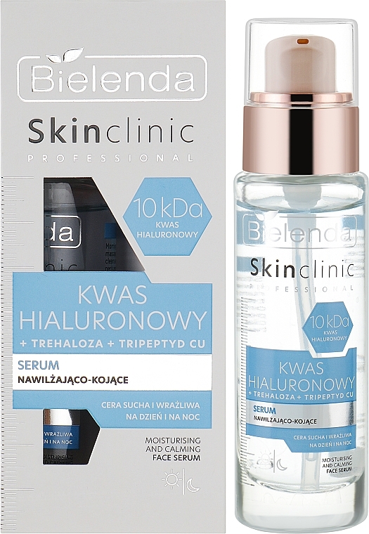 Nawilżająco-łagodzące serum do twarzy - Bielenda Skin Clinic Professional Hyaluronic Acid — Zdjęcie N2