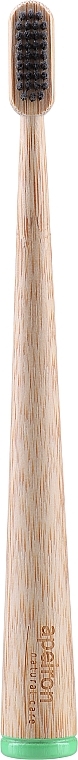 Bambusowa szczoteczka do zębow, zielona - Apeiron — Zdjęcie N1