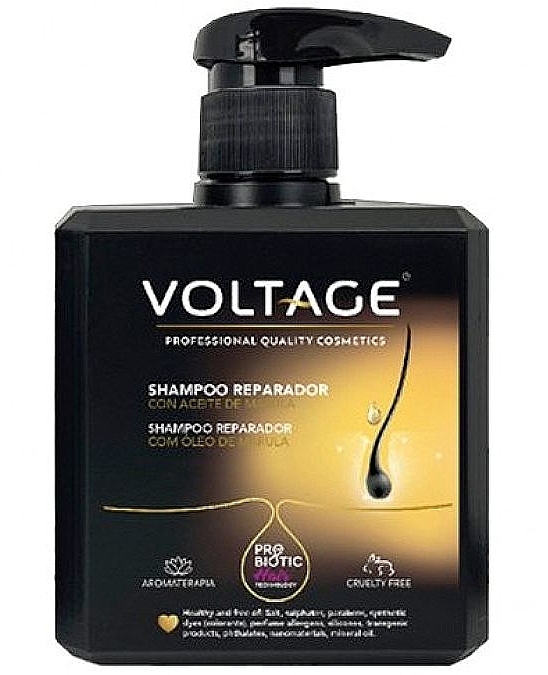 Szampon rewitalizujący z olejkiem marula - Voltage Prebiotic Hair Technology Marula Oil Repair Shampoo — Zdjęcie N1