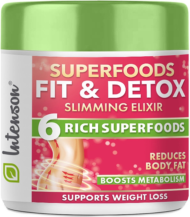 Koktajl wyszczuplający detox - Intenson Superfoods Fit&Detox Slimming Elixir — Zdjęcie N1