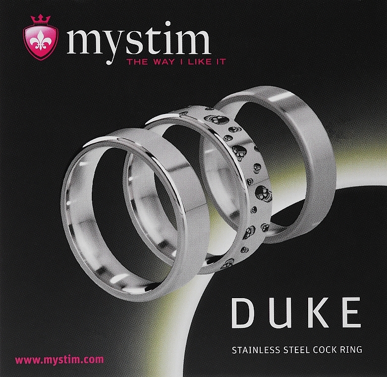 Pierścień erekcyjny 48 mm, matowy - Mystim Duke Strainless Steel Cock Ring  — Zdjęcie N1