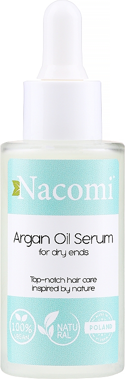 Serum na końcówki włosów z olejem arganowym - Nacomi Argan Oil Serum — Zdjęcie N1
