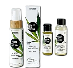 Zestaw Let's Get Wild, Baby - I Want You Naked Holy Hemp Beauty Trio (hand/cr/50ml + b/oil/30ml + b/wash/50ml) — Zdjęcie N2