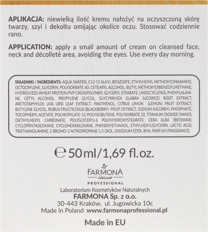 Krem redukujący przebarwienia SPF 30 - Farmona Professional Revolu C White Blemish Reducing Cream — Zdjęcie N3