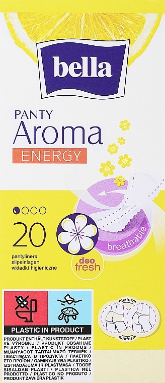 Wkładki higieniczne, 20 szt. - Bella Panty Aroma Energy Exotic Fruits — Zdjęcie N1