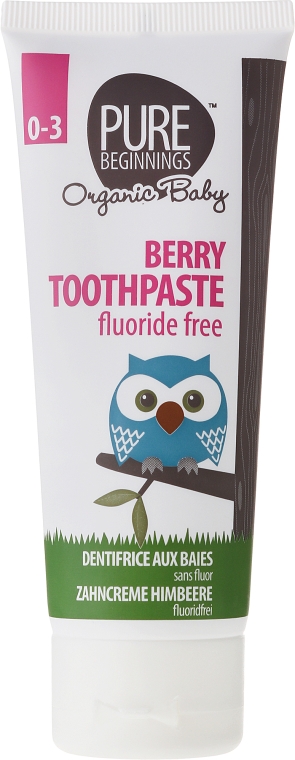 Pasta do zębów z ksylitolem dla dzieci Jagody - Pure Beginnings Organic Kids Berry Toothpaste With Xylitol — Zdjęcie N2