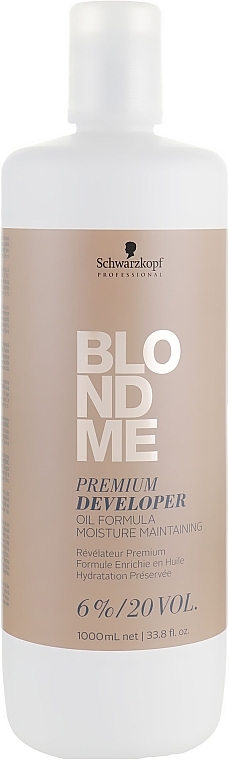 Kremowy utleniacz do włosów blond 6% - Schwarzkopf Professional Blondme Premium Developer 6% — Zdjęcie N3
