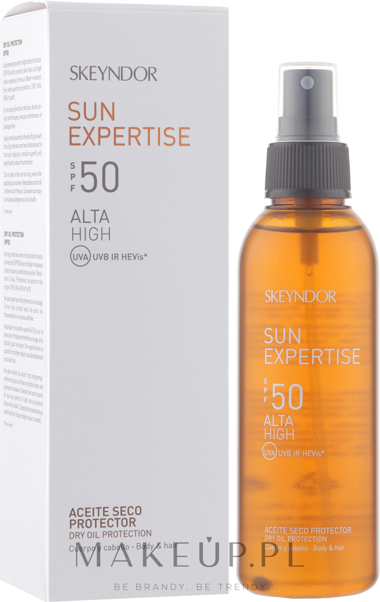 Suchy olejek ochronny do ciała i włosów SPF50 - Skeyndor Sun Expertise Dry Oil Protection  — Zdjęcie 150 ml