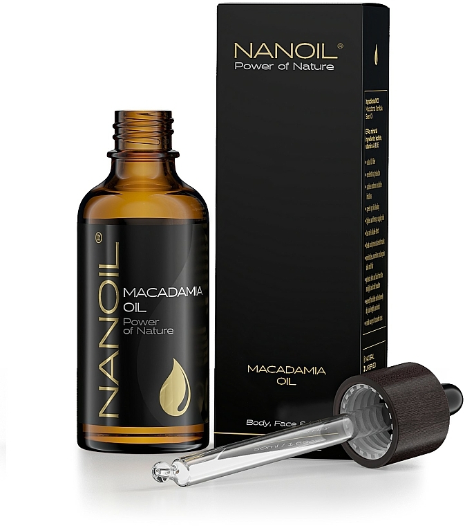 Olej macadamia - Nanoil Body Face and Hair Macadamia Oil — Zdjęcie N3