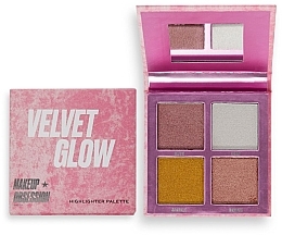 paletka rozświetlaczy do twarzy - Makeup Obsession Velvet Glow Highlighter Palette — Zdjęcie N2