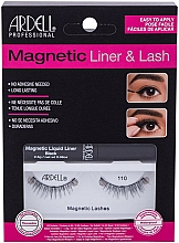 Zestaw - Ardell Magnetic Lash & Liner Lash 110 (eye/liner/2.5g + lashes/2pc) — Zdjęcie N1