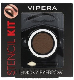Zestaw do stylizacji brwi - Vipera Stencil Kit Smoky Eyebrow — Zdjęcie 01 - Peanut