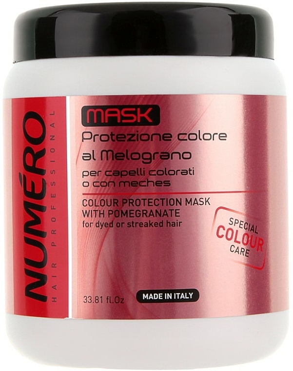 Maska chroniąca kolor włosów farbowanych z ekstraktem z granatu - Brelil Professional Numero Colour Protection Mask — Zdjęcie N3