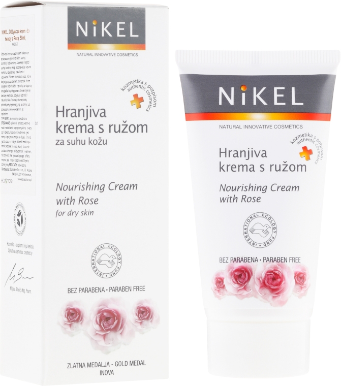 Odżywczy krem do twarzy z różą - Nikel Nourishing Cream With Rose — фото N1
