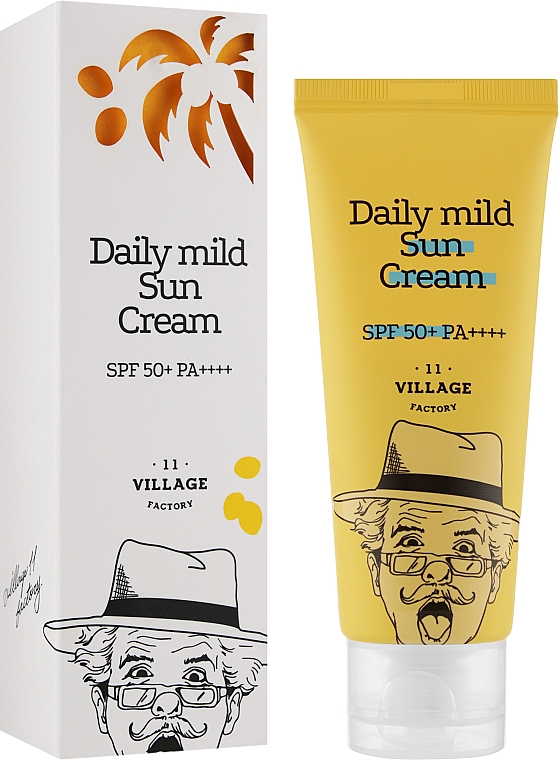 Krem przeciwsłoneczny do twarzy, rąk i dekoltu - Village 11 Factory Daily Mild Sun Cream SPF 50 + PA + + + + — Zdjęcie N2