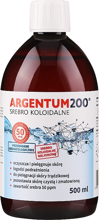 Tonik do twarzy ze srebrem koloidalnym - Aura Herbals Argentum200 50 ppm — Zdjęcie N2