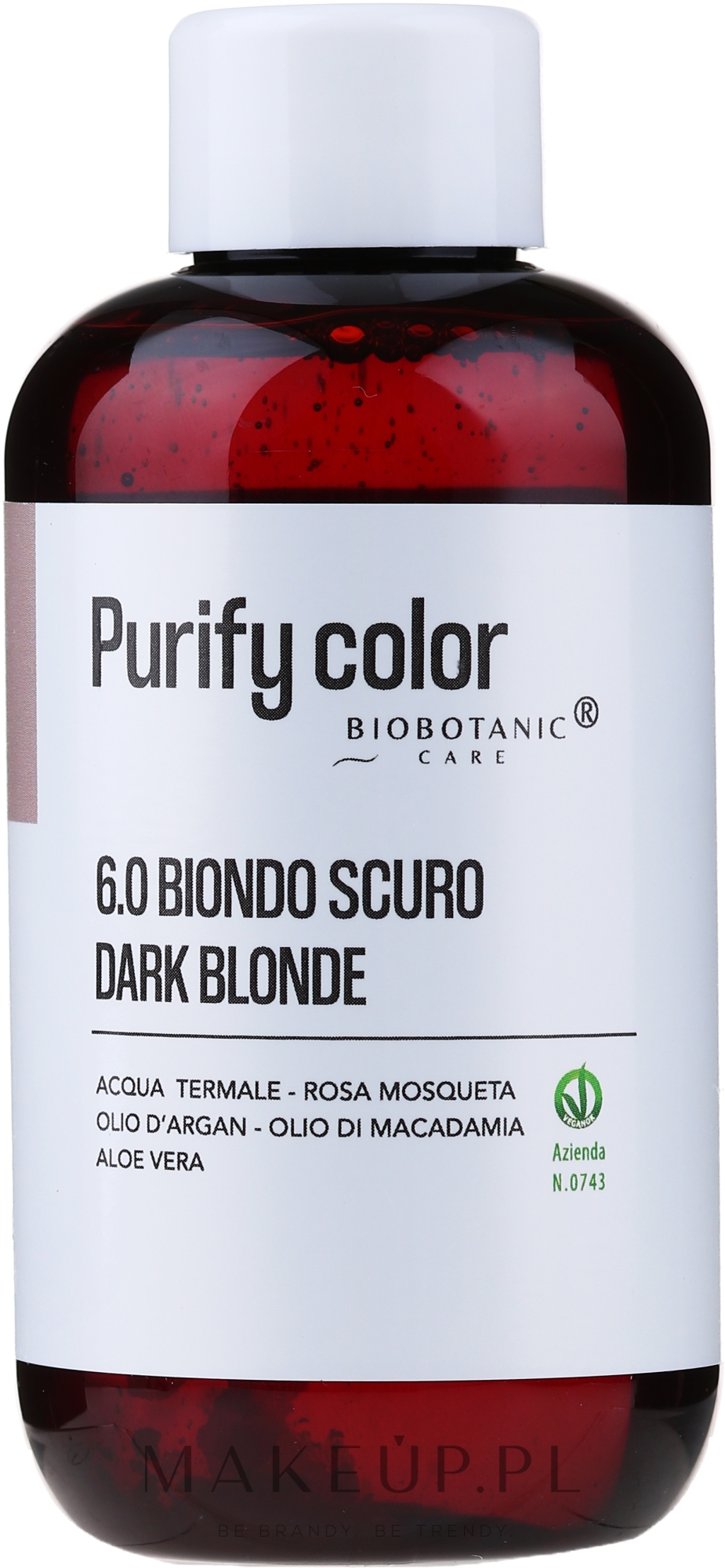 Farba do włosów - BioBotanic Purify Color — Zdjęcie 6.0 - Dark Blonde