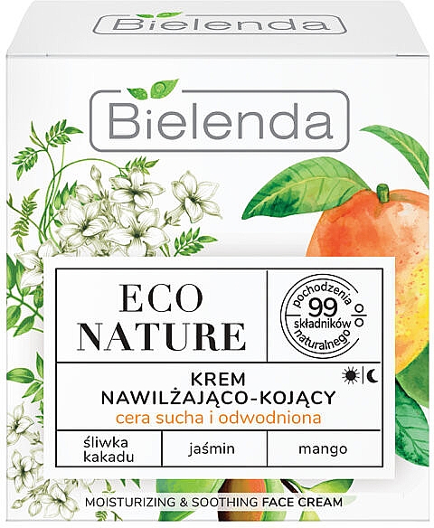 Nawilżająco-kojący krem do twarzy - Bielenda Eco Nature — Zdjęcie N1