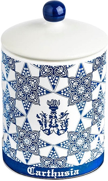 Ceramiczny świecznik z pokrywką, niebieski - Carthusia Candle Holder Blue — Zdjęcie N1