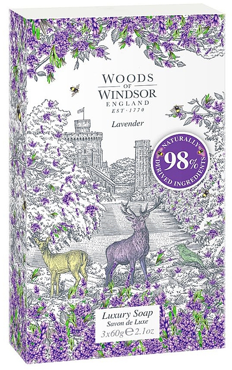 Woods Of Windsor Lavender - Zestaw mydełek (soap 3 x 60 g) — Zdjęcie N2