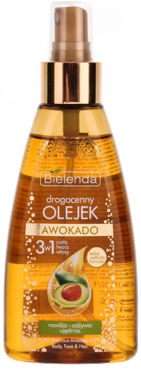 Drogocenny olejek awokado do ciała, twarzy i włosów 3 w 1 - Bielenda Precious Avocado Oil 3in1