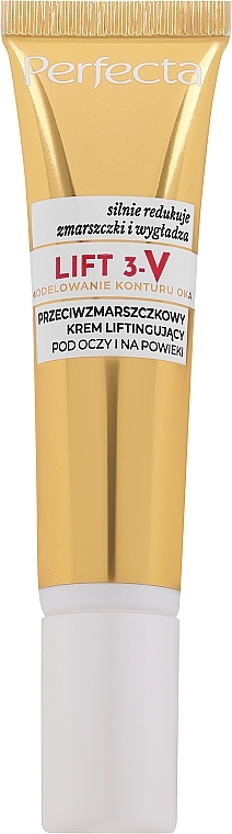 Przeciwzmarszczkowy krem liftingujący pod oczy i na powieki - Perfecta Lift 3-V 3% Trio-V-Lift Complex — Zdjęcie N1