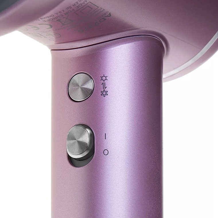 Suszarka do włosów z wyświetlaczem LED, różowa - Adler AD 2270 Purple LED Superspeed Hair Dryer — Zdjęcie N4