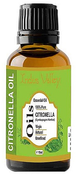 Naturalny olejek eteryczny z cytronelli - Indus Valley — Zdjęcie N1