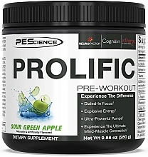 Kup Kompleks przedtreningowy Zielone Jabłko - PEScience Prolific Pre-Workout Sour Green Apple