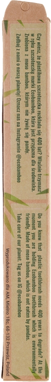Bambusowa szczoteczka do zębów, jasnożółta - Ecobamboo Supersoft Toothbrush — Zdjęcie N3