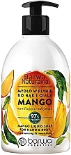 Mydło w płynie Mango - Barwa Natural Mango For Hand And Body Care Liquid Soap — Zdjęcie N1