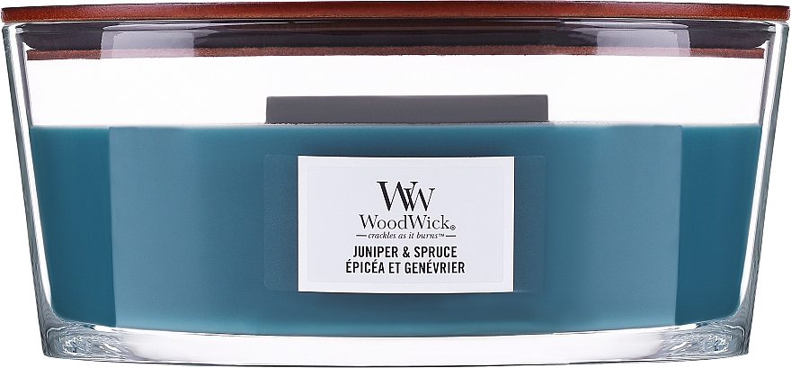 Świeca zapachowa w szkle - WoodWick Petite Candle Juniper & Spruce — Zdjęcie N3