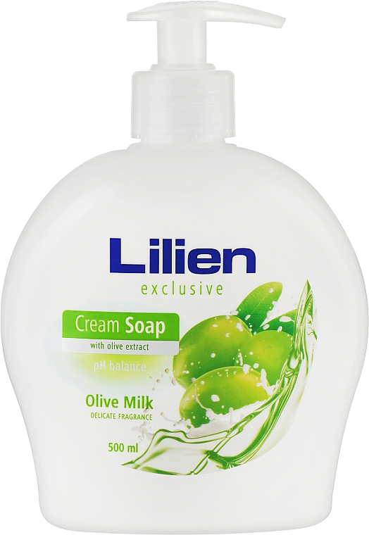 Kremowe mydło płynie Oliwkowe - Lilien Olive Milk Cream Soap — Zdjęcie N1