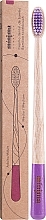 Bambusowa szczoteczka do zębów średnia, fioletowa - Minima Organics Bamboo Toothbrush Medium — Zdjęcie N2