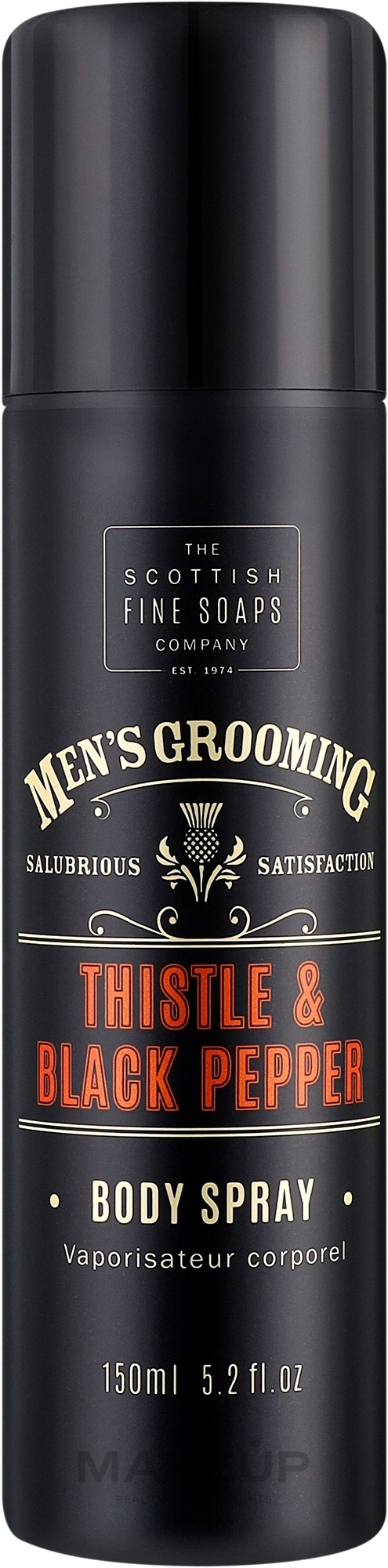 Scottish Fine Soaps Men’s Grooming Thistle & Black Pepper - Spray do ciała dla mężczyzn Oset i czarny pieprz — Zdjęcie 150 ml