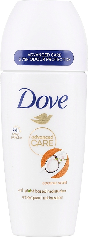 Antyperspirant w kulce - Dove Advanced Care Coconut Antiperspirant Deodorant Roll-On — Zdjęcie N3