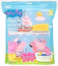 Zestaw gąbek Świnka Peppa 3 szt., morski, różowy - Suavipiel Peppa Pig Bath Sponge — Zdjęcie N1