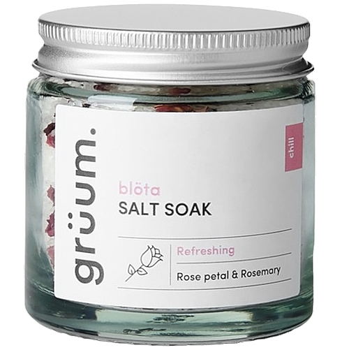 Sól do kąpieli z płatkami róży i rozmarynem - Gruum Salt Soak Rose Petal And Rosemary  — Zdjęcie N1