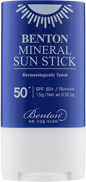 Sztyft do twarzy z filtrem przeciwsłonecznym na bazie mineralnej - Benton Mineral Sun Stick SPF50+/PA++++ — Zdjęcie N1