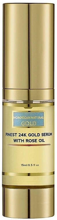 Serum do twarzy - Moroccan Natural Gold Finest 24k Gold Serum with Rose Oil — Zdjęcie N1