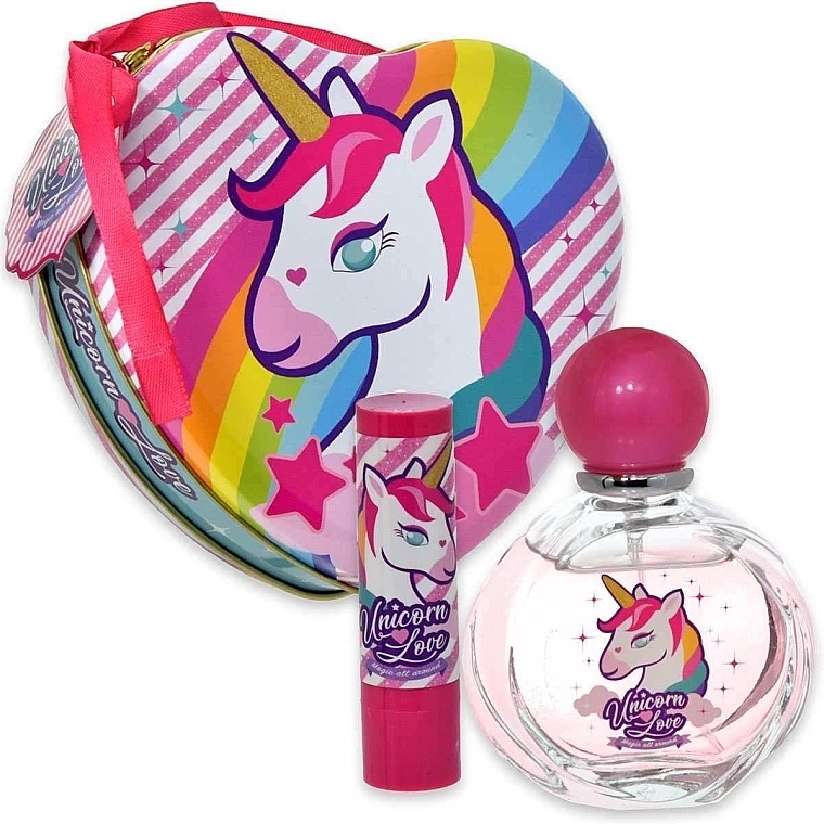 Zestaw - Lorenay Unicorn Love Set (edt/50ml + lip/balm/3.4g) — Zdjęcie N1