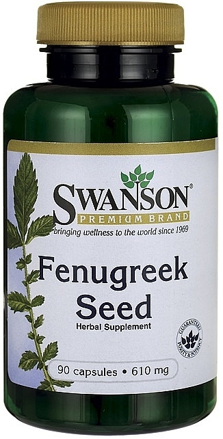 Suplement diety Kozieradka, 610 mg - Swanson Fenugreek Seed — Zdjęcie N2