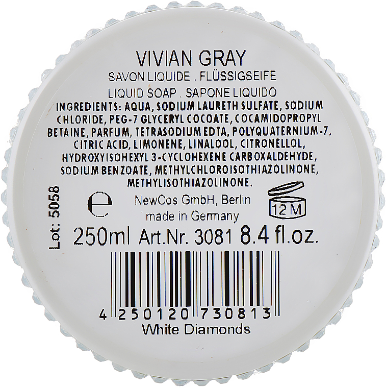 Mydło w płynie Naturalna ochrona skóry - Vivian Gray White Diamonds Hand Soap — Zdjęcie N2