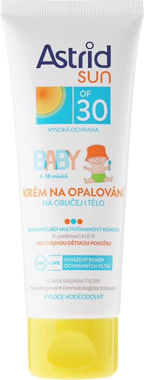 Krem do opalania dla niemowląt i małych dzieci SPF 30 - Astrid Sun Baby Cream — Zdjęcie N1
