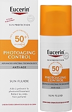 Fluid ochronny przeciw fotostarzeniu się skóry SPF 50+ - Eucerin Sun Photoaging Control Sun Fluid SPF 50+ — Zdjęcie N1