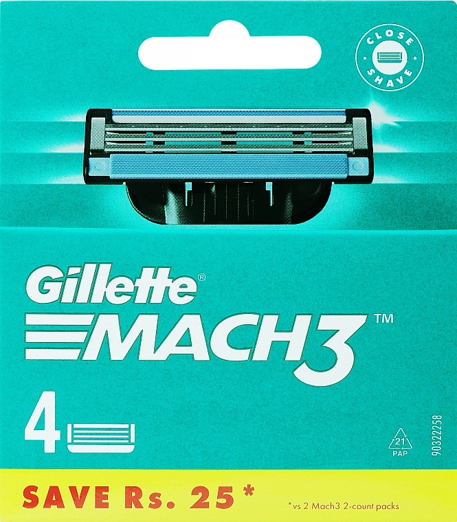 Wymienne wkłady do maszynki, 4 szt. - Gillette Mach3 — Zdjęcie N1