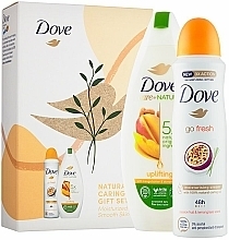 Zestaw - Dove Naturally Caring Gift Set (sh/gel/250ml + deo/spray/150ml) — Zdjęcie N1