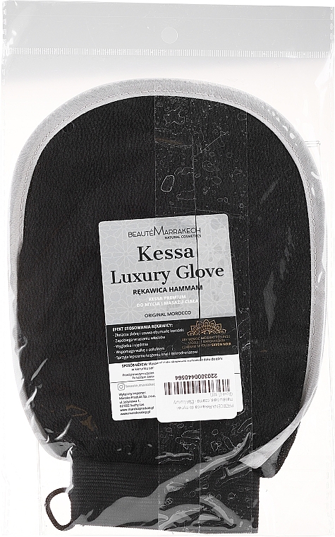 PRZECENA! Rękawica do mycia i masażu ciała, czarna - Efas Luxury Glove * — Zdjęcie N2