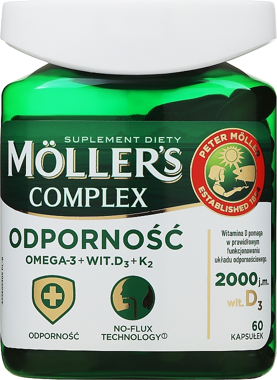 Suplement diety Kompleks Omega-3 + D3 + K2 w kapsułkach - Mollers