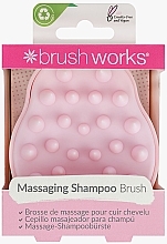 Szczoteczka do szamponu do masażu, różowa - Brushworks Shampoo Massage Brush  — Zdjęcie N1